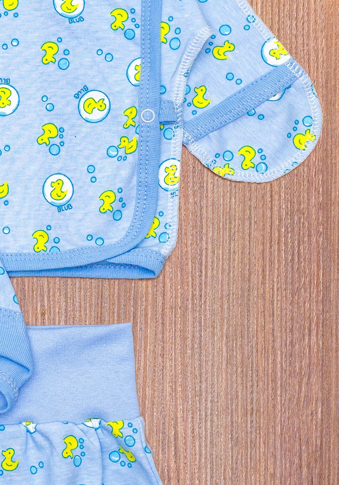 Комплект для новонародженого хлопчика кулір блакитний 00002443, 50-56 см, 0-1 місяць