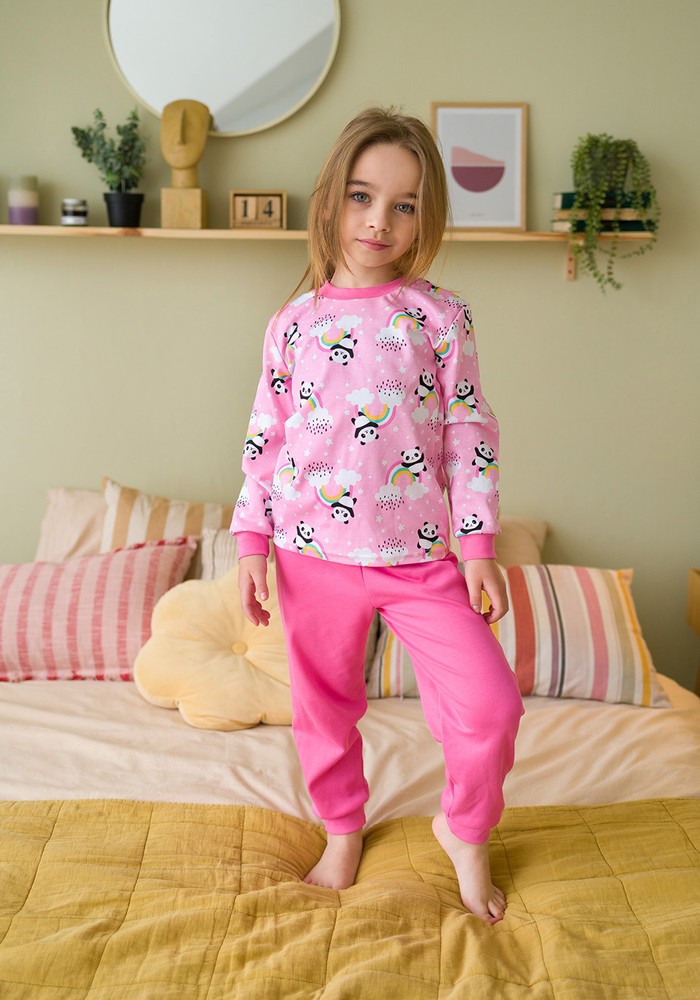 Пижама для девочки интерлок 00002111, 122-128 см, 6-7 лет