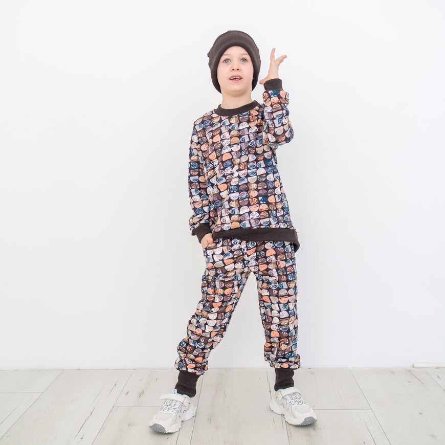 Костюм для мальчика кофта и штаны трехнитка петля 00002754, 86-92 см, 2 года