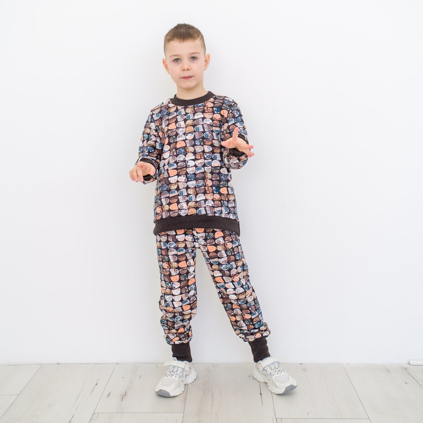 Костюм для мальчика кофта и штаны трехнитка петля 00002754, 86-92 см, 2 года
