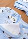 Комплект для новонародженого хлопчика байка з начосом блакитний 00002383, 50-56 см, 0-1 місяць