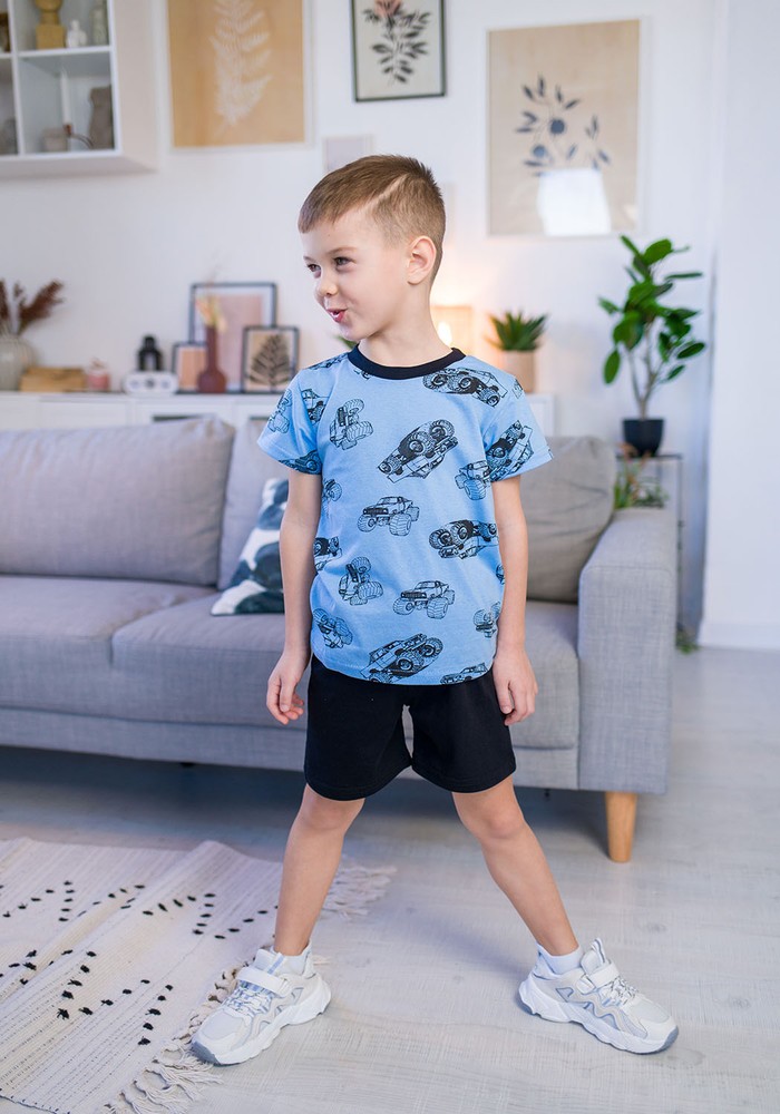 Комплект для хлопчика на літо футболка і шорти 00001013, 122-128 см, 6-7 років