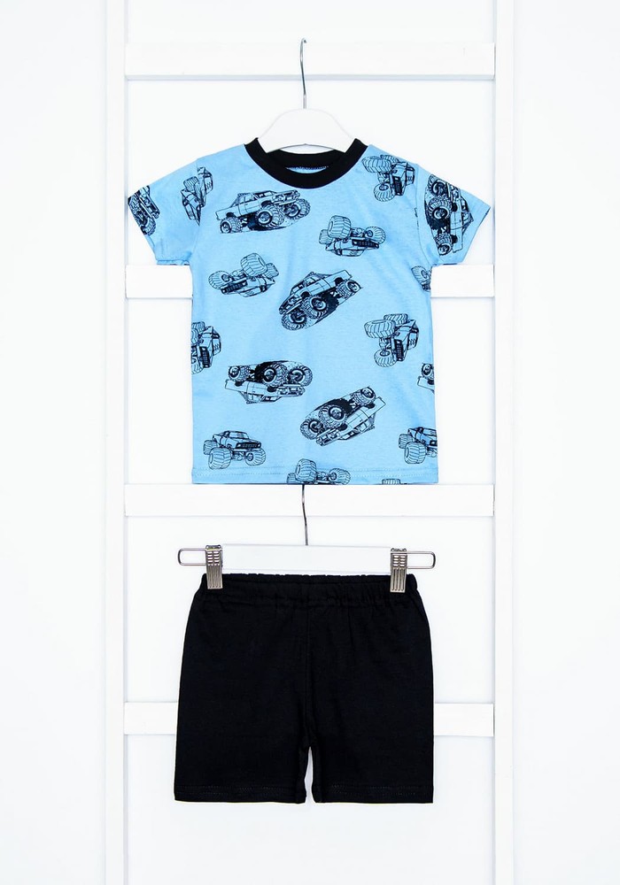 Комплект для мальчика на лето футболка и шорты 00001013, 122-128 см, 6-7 лет