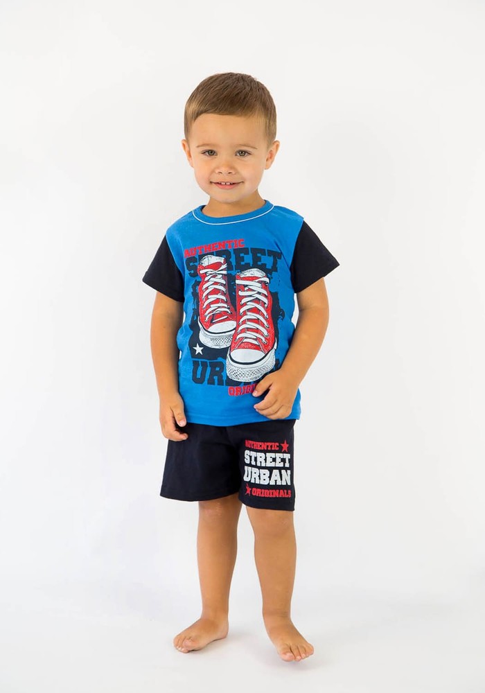 Комплект для мальчика на лето футболка и шорты 00000238, 86-92 см, 2 года
