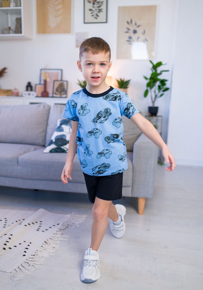 Комплект для мальчика на лето футболка и шорты 00001013, 86-92 см, 2 года
