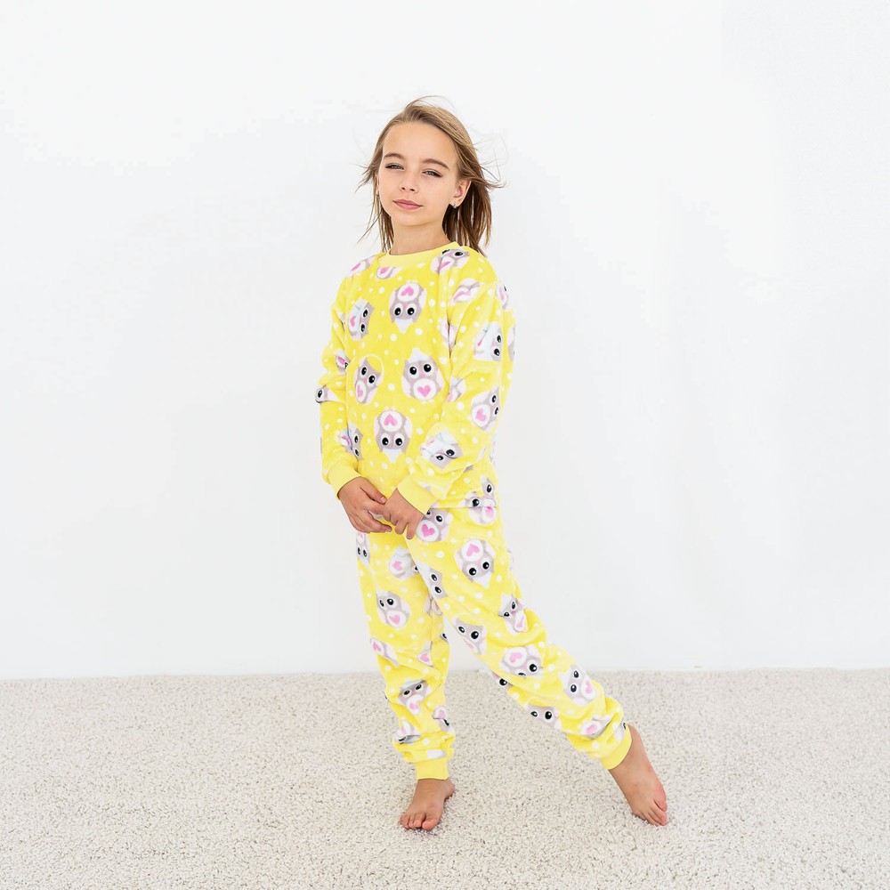 Пижама для девочки теплая вельсофт 00003132, 98-104 см, 3-4 года