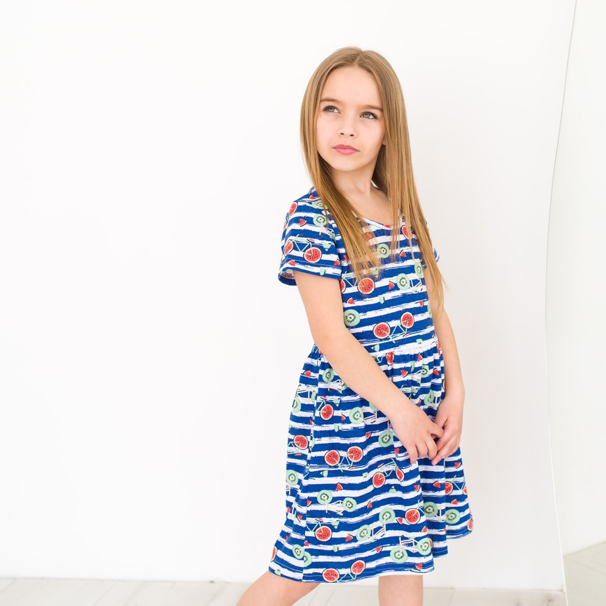 Платье для девочки с коротким рукавом 00002881, 86-92 см, 2 года