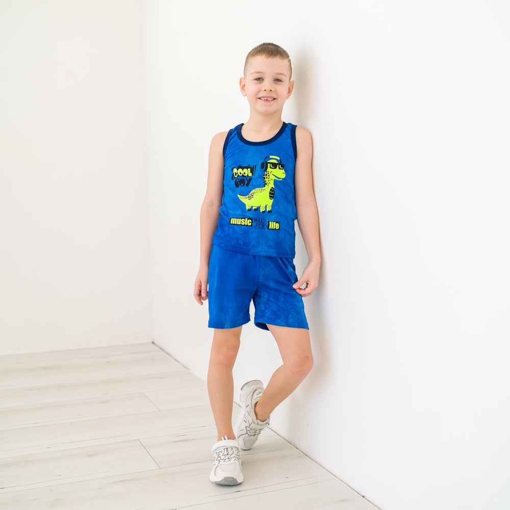 Комплект для хлопчика на літо майка і шорти 00002887, 86-92 см, 2 роки