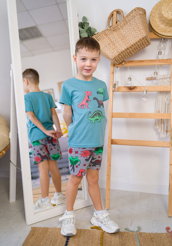 Комплект для мальчика на лето футболка и шорты 00002017, 86-92 см, 2 года
