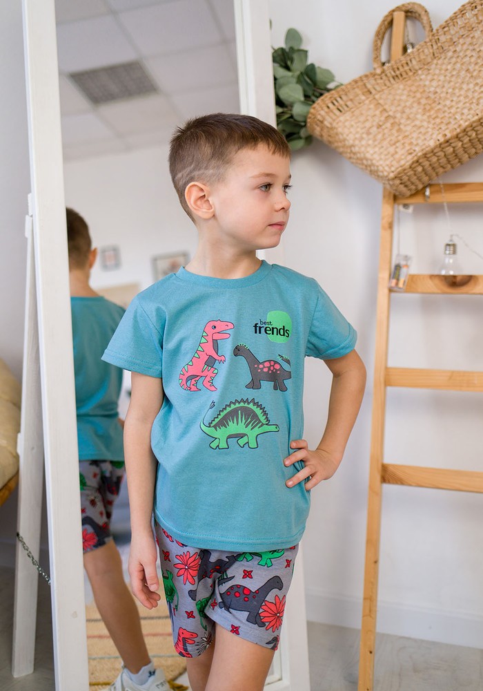 Комплект для хлопчика на літо футболка і шорти 00002017, 110-116 см, 5 років