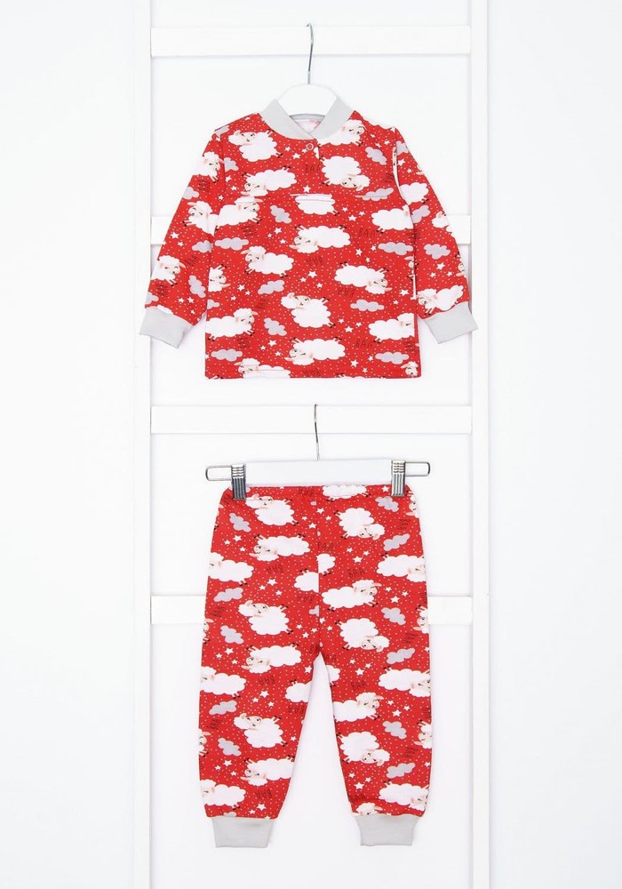Пижама для девочки теплая с начесом 00001053, 74-80
