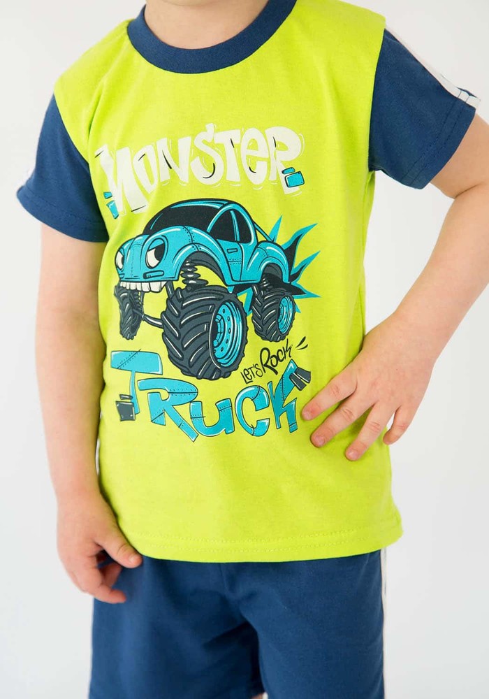 Комплект для хлопчика на літо футболка і шорти 00000118, 74-80 см, 1 рік