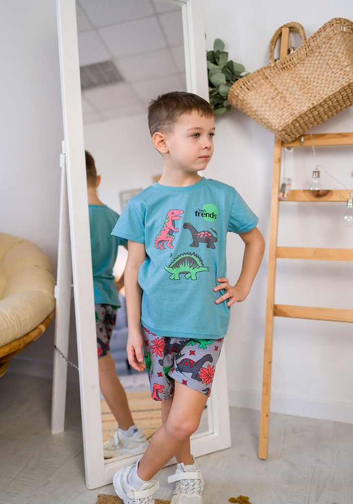 Комплект для хлопчика на літо футболка і шорти 00002017, 86-92 см, 2 роки
