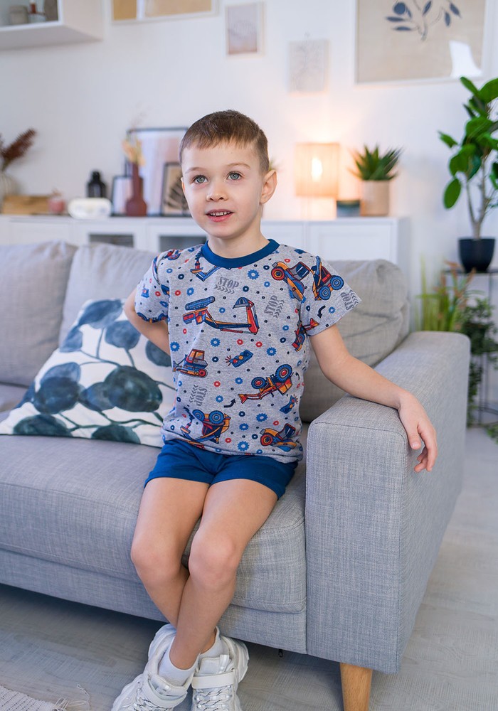 Комплект для хлопчика на літо футболка і шорти 00001014, 122-128 см, 6-7 років