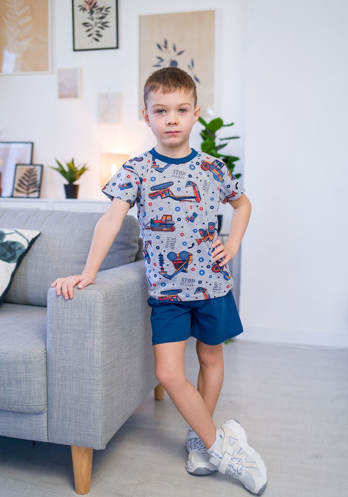 Комплект для хлопчика на літо футболка і шорти 00001014, 86-92 см, 2 роки