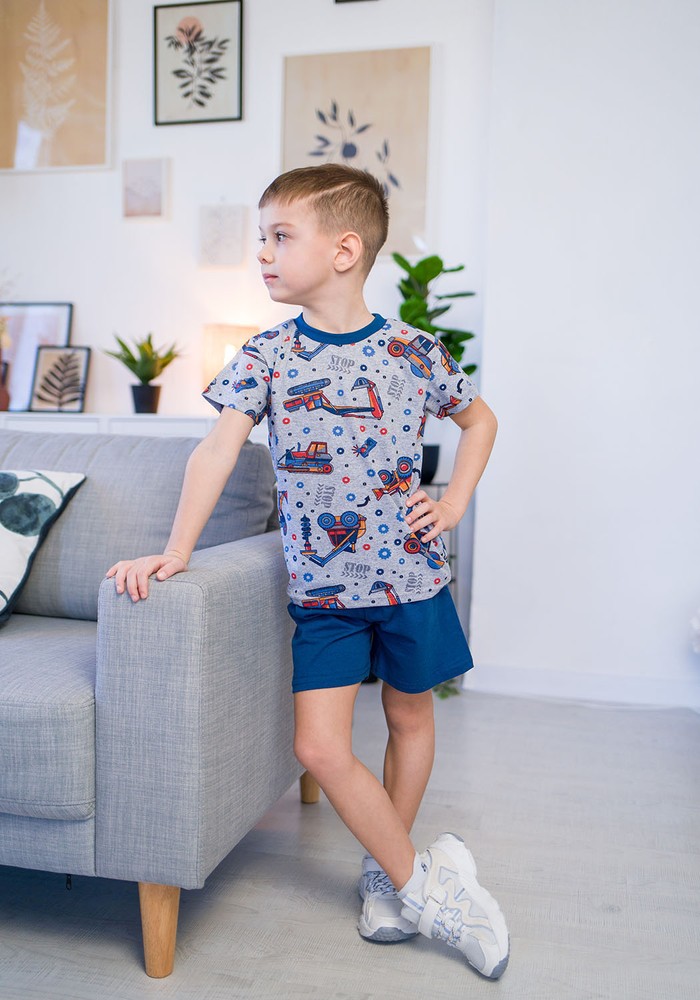Комплект для мальчика на лето футболка и шорты 00001014, 86-92 см, 2 года