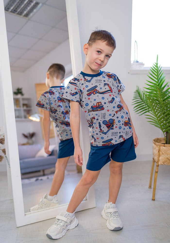 Комплект для мальчика на лето футболка и шорты 00001014, 110-116 см, 5 лет