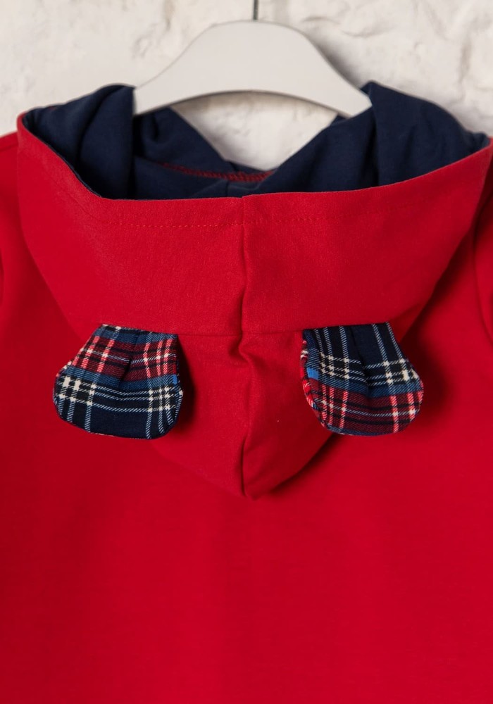 Плаття для дівчинки з довгим рукавом з капюшоном 00000885, 86-92 см, 2 роки