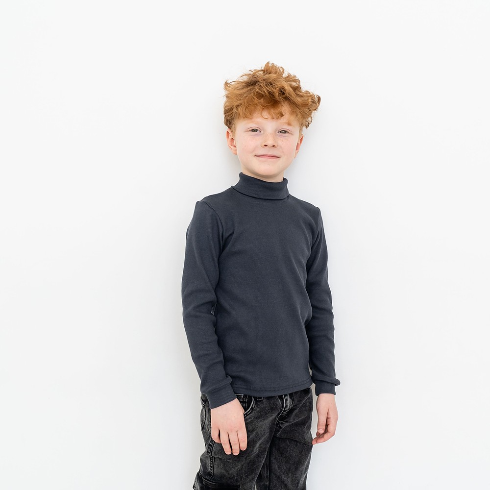 Водолазка для хлопчика сіра 00003515, 134-140 см, 8-9 років