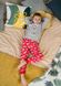 Піжама дитяча новорічна червона інтерлок 00001667, 86-92 см, 2 роки