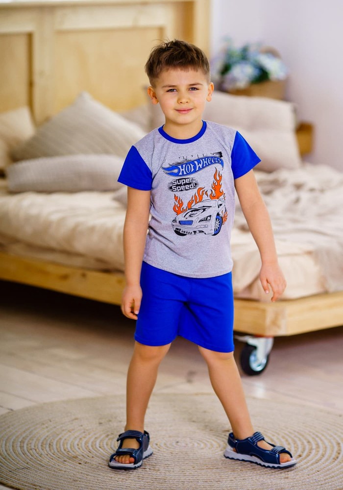 Комплект для мальчика на лето футболка и шорты 00000296, 86-92 см, 2 года