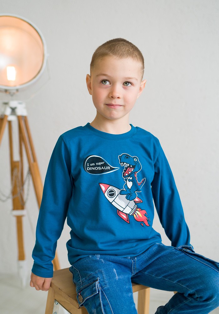 Лонгслів для хлопчика футболка з довгим рукавом 00002177, 86-92 см, 2 роки