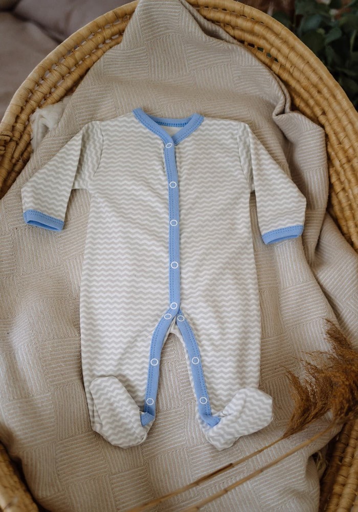 Человечек слип для новорожденного мальчика 00000427, 50-56 см, 0-1 месяц