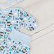 Комплект для новонародженого хлопчика сорочка, повзунки і шапочка з начосом блакитний 00003134, 50-56 см, 0-1 місяць