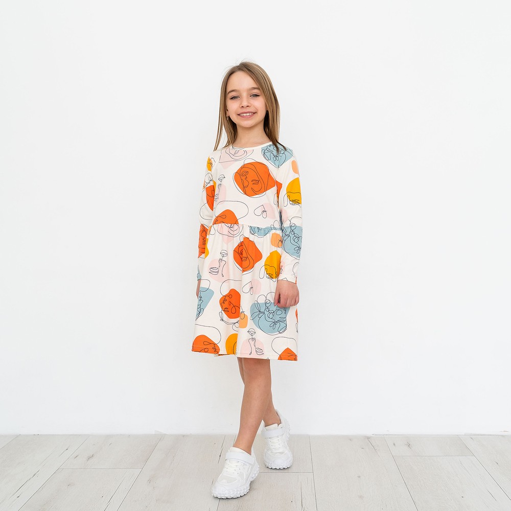 Платье для девочки с длинным рукавом 00003593, 98-104 см, 3-4 года