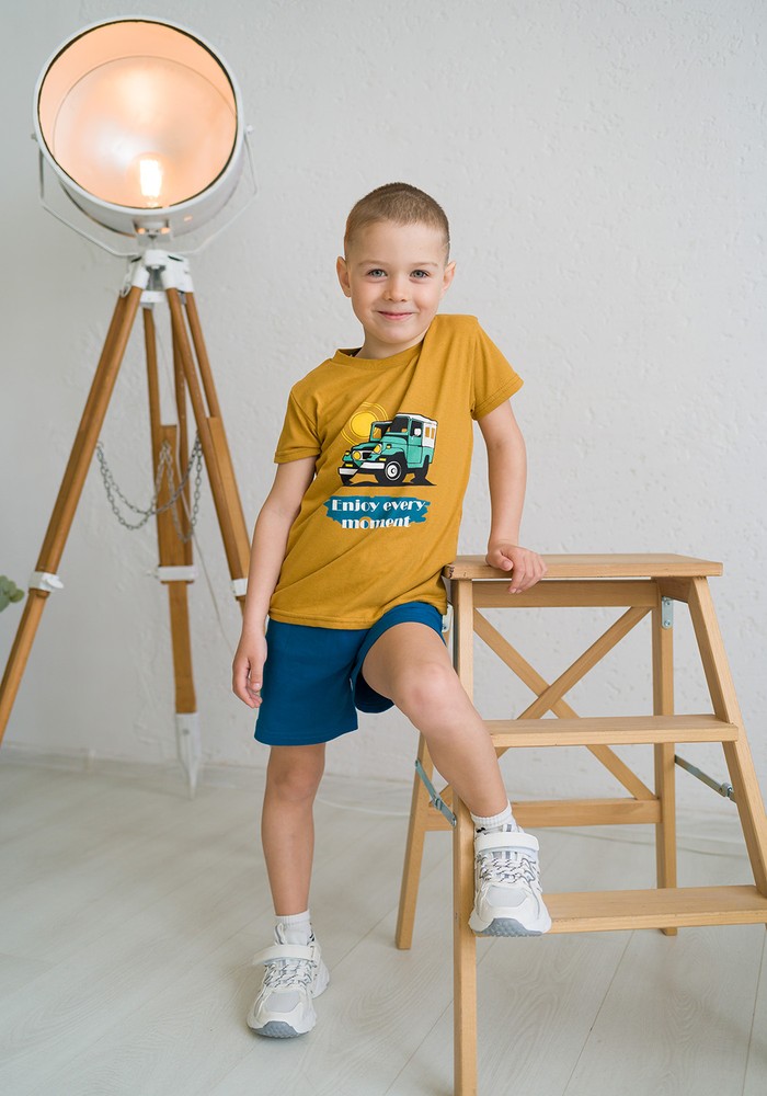 Комплект для мальчика на лето футболка и шорты 00002161, 86-92 см, 2 года