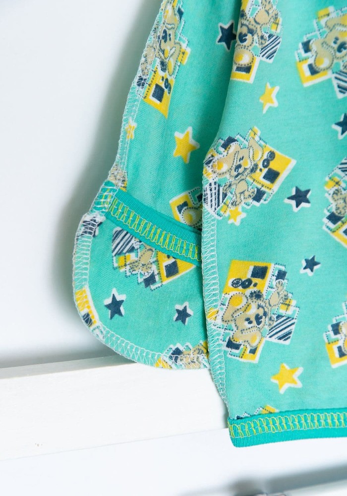 Комплект для новонародженого хлопчика сорочка, повзунки і чепчик 00001078, 50-56