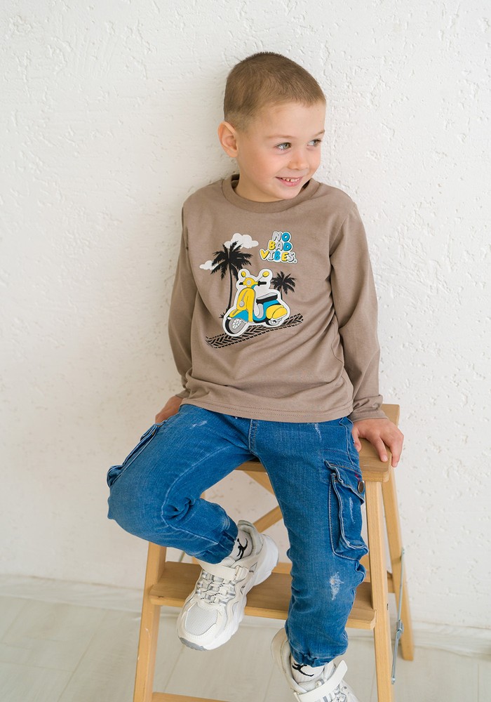 Лонгслів для хлопчика футболка з довгим рукавом 00002183, 86-92 см, 2 роки