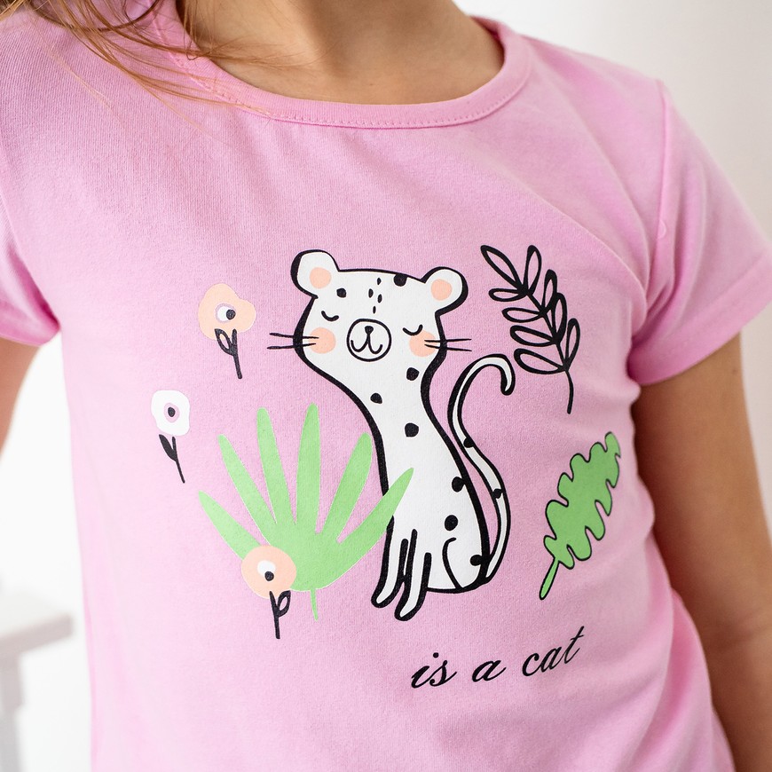 Комплект для дівчинки на літо футболка і шорти 00002873, 98-104 см, 3-4 роки