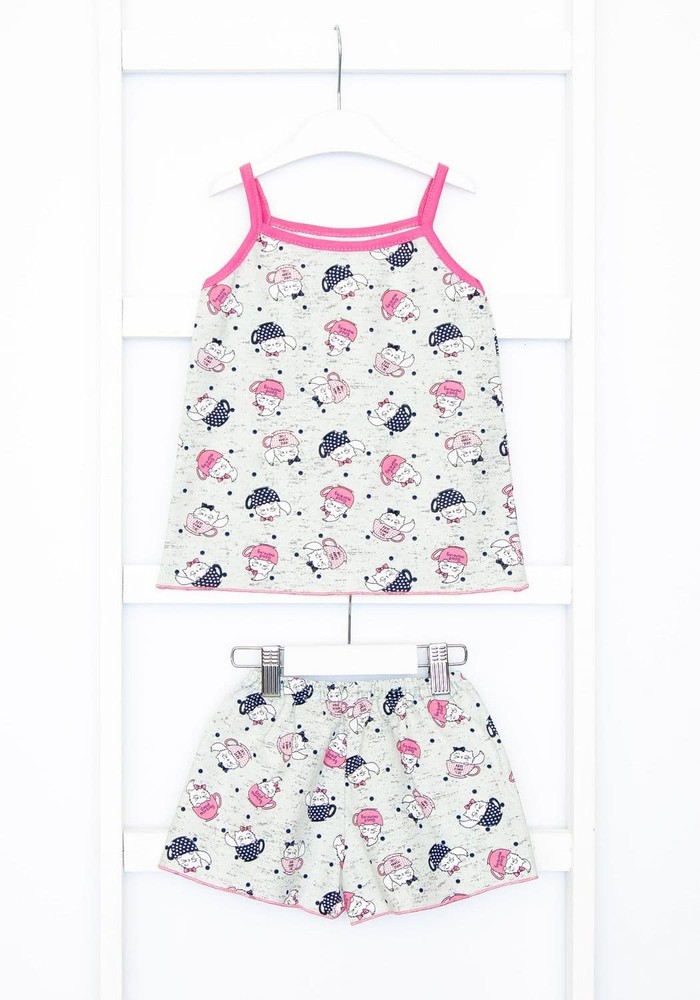 Пижама для девочки майка и шорты 00000974, 98-104 см, 3-4 года