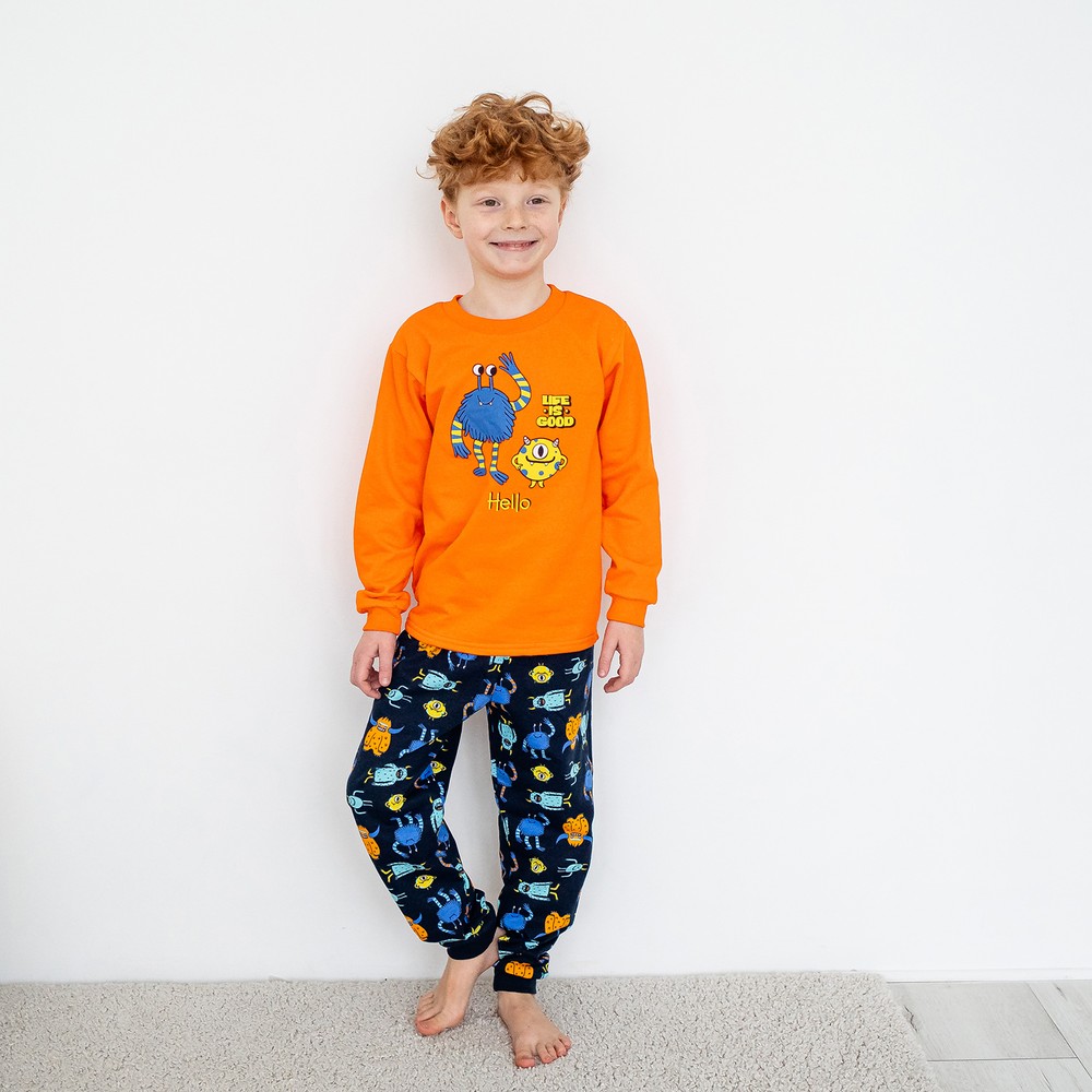 Піжама для хлопчика з начосом 00003357, 98-104 см, 3-4 роки