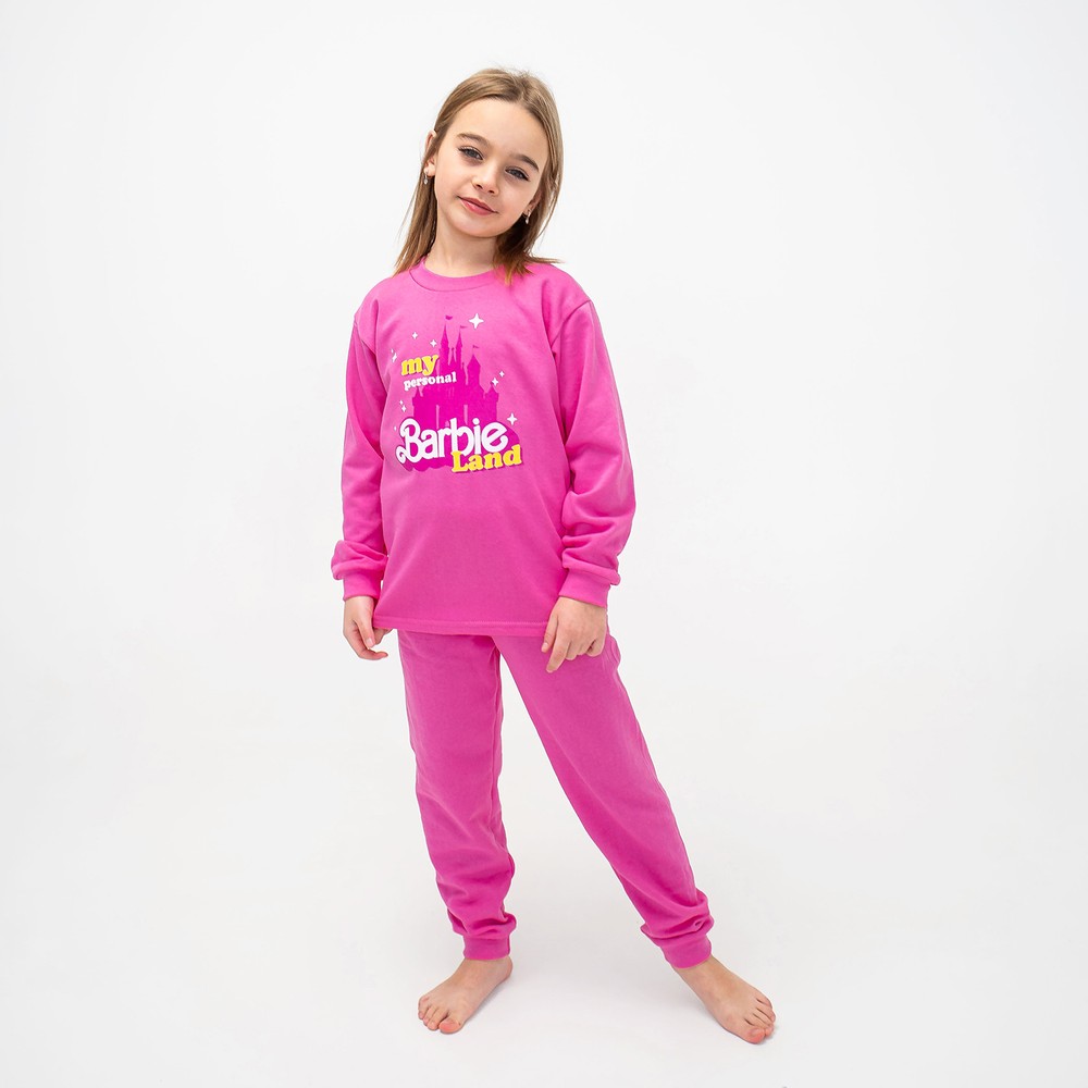 Пижама для девочки теплая с начесом 00003337, 134-140 см, 8-9 лет
