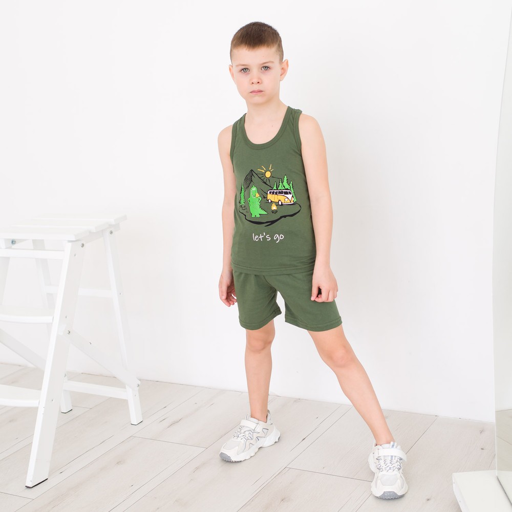 Комплект для мальчика на лето майка и шорты 00002923, 86-92 см, 2 года