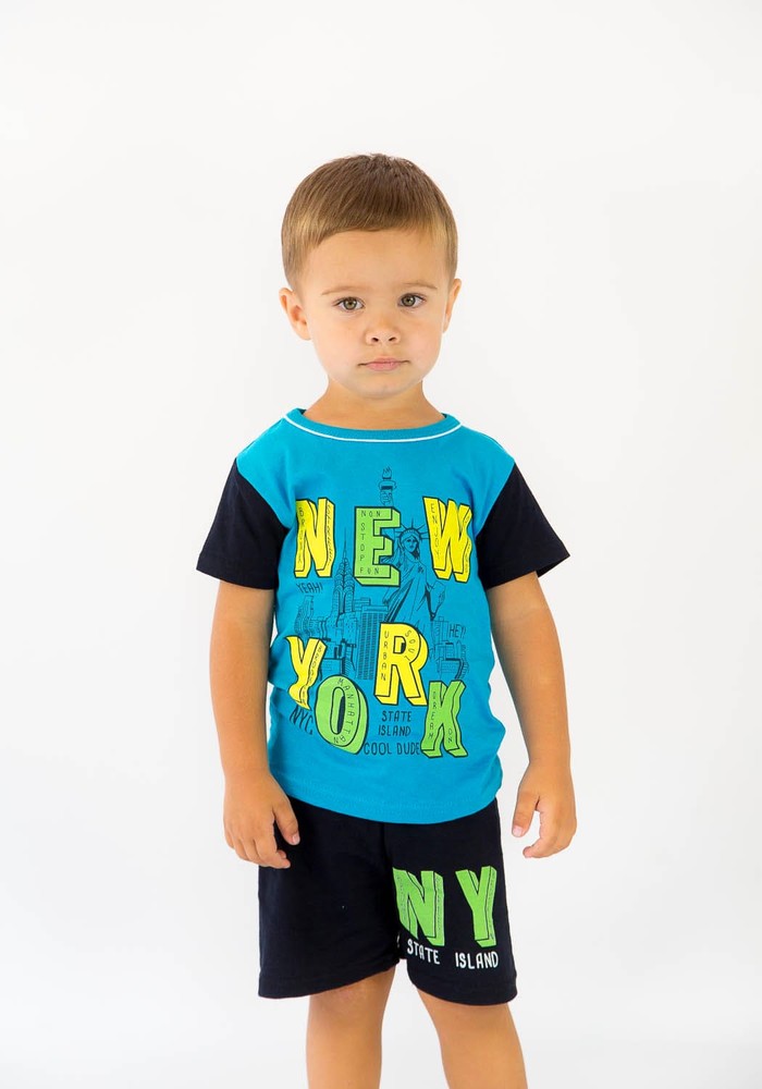 Комплект для мальчика на лето футболка и шорты 00000240, 86-92 см, 2 года