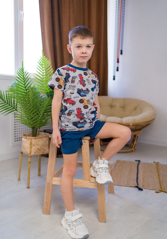 Комплект для мальчика на лето футболка и шорты 00001015, 86-92 см, 2 года