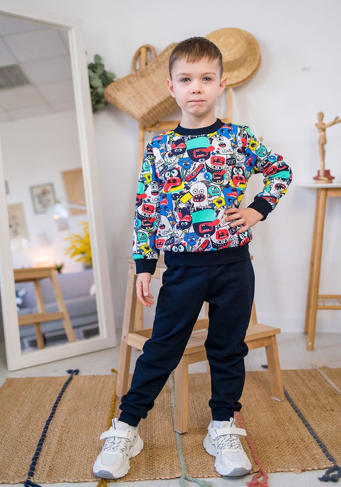 Штани для хлопчика з начосом 00000364, 122-128 см, 6-7 років