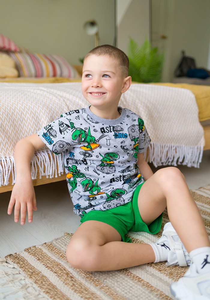 Комплект для мальчика на лето футболка и шорты 00002241, 86-92 см, 2 года