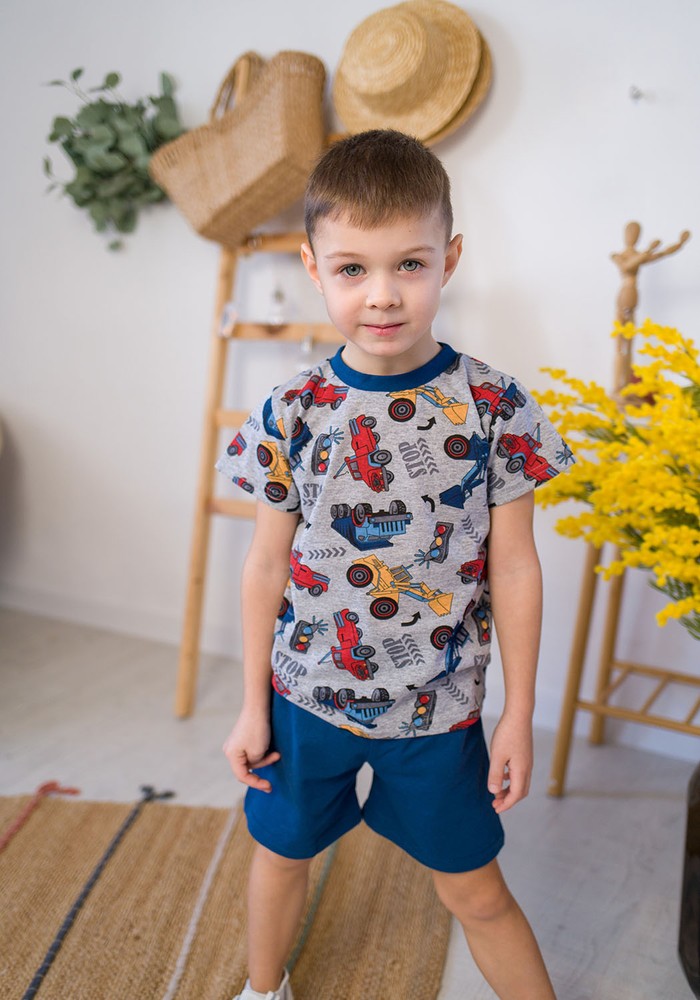 Комплект для хлопчика на літо футболка і шорти 00001015, 86-92 см, 2 роки