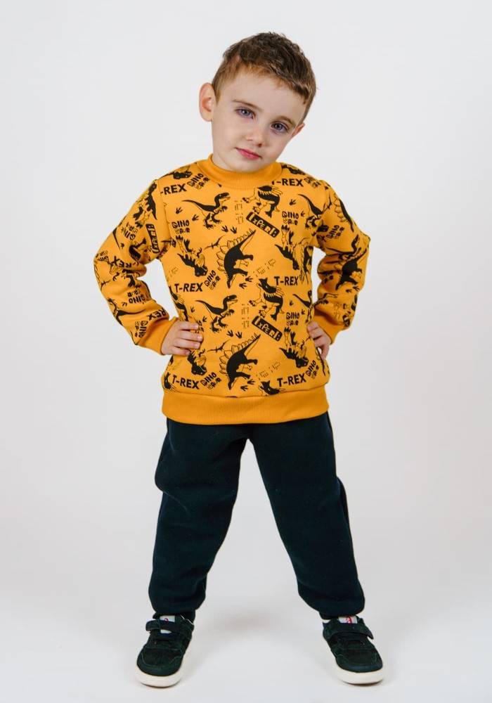Штани для хлопчика тепла трьохнитка з начосом чорний 00000515, 86-92 см, 2 роки
