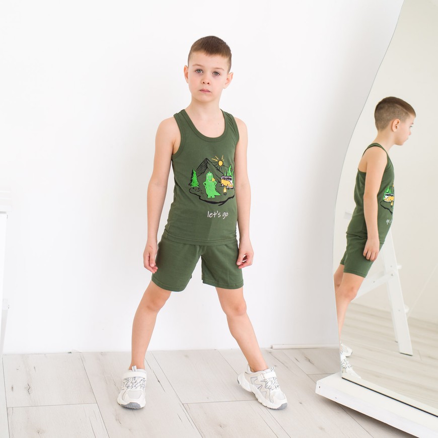 Комплект для мальчика на лето майка и шорты 00002923, 86-92 см, 2 года