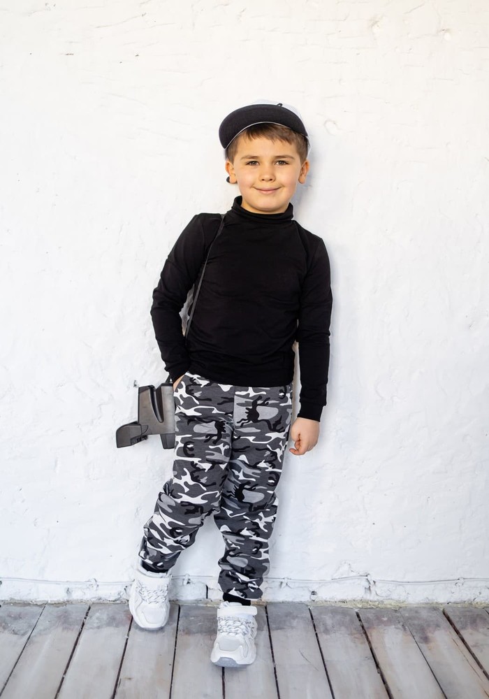 Штаны для мальчика камуфляжные 00000566, 134 см, 8 лет