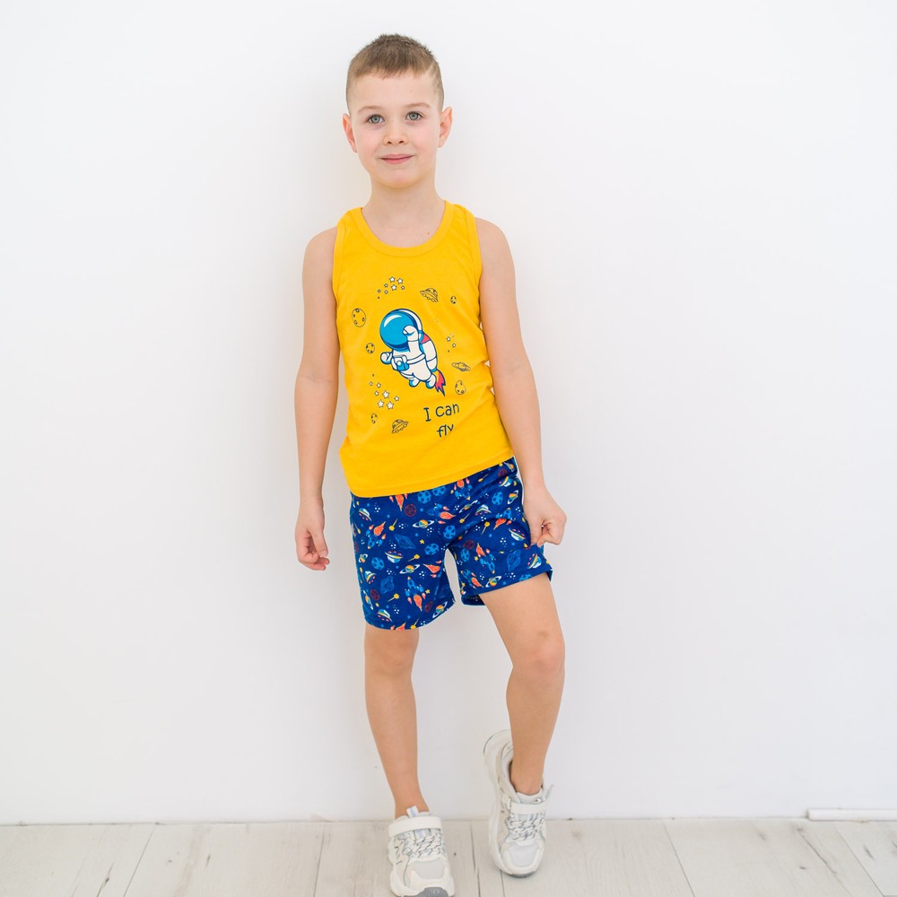 Комплект для мальчика на лето майка и шорты 00002394, 86-92 см, 2 года