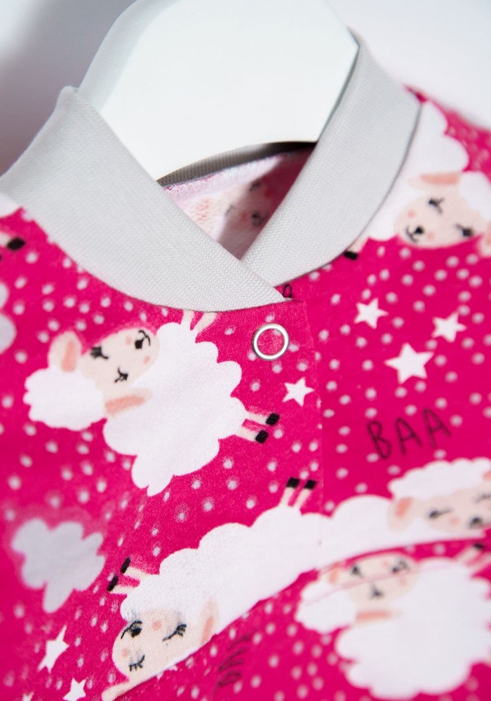 Пижама для девочки теплая с начесом 00001054, 74-80