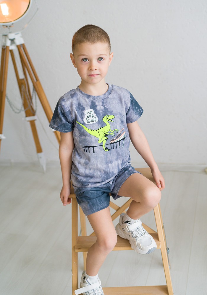 Комплект для хлопчика на літо футболка і шорти 00002154, 122-128 см, 6-7 років