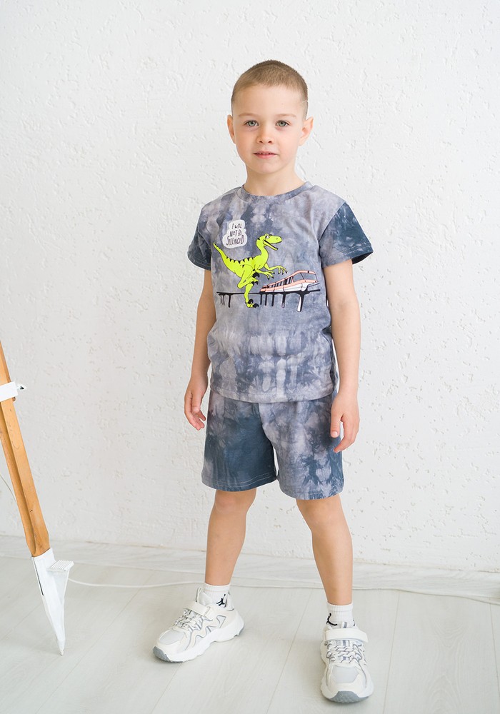 Комплект для мальчика на лето футболка и шорты 00002154, 98-104 см, 3-4 года