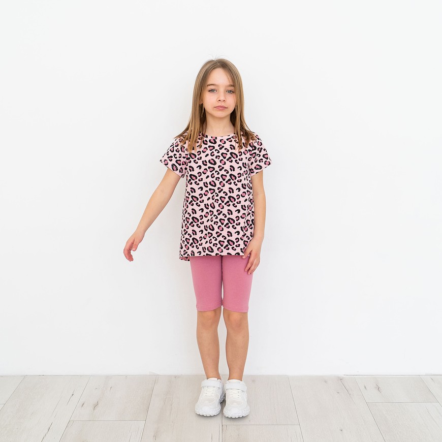 Комплект для дівчинки на літо футболка і шорти 00003438, 98-104 см, 3-4 роки